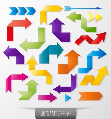 Mavi origami okları kümesi