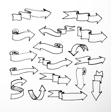 Kroki okları koleksiyonu.