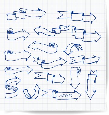 kalem kroki okları koleksiyonu.