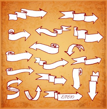 Set of arrows in vintage style.