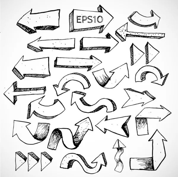 Desenho coleção de setas para o seu projeto . — Vetor de Stock