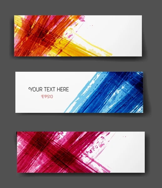 Set voor lichte abstracte papier-cut backgrounds in herfst kleuren. — Stockvector