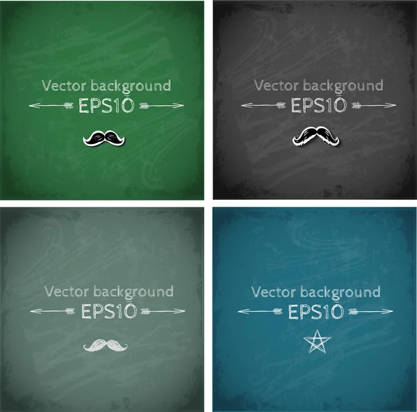 Set of blackboard backgrounds. — Stock Vector