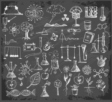 geri okul büyük set doodles