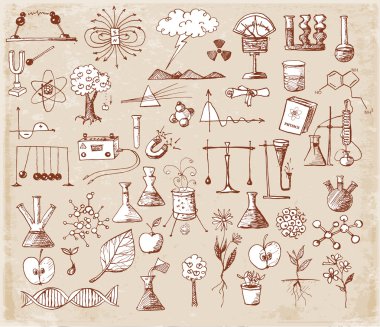 geri okul büyük set doodles