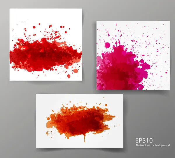 Backgrounds with big red splashes. — Stock Vector