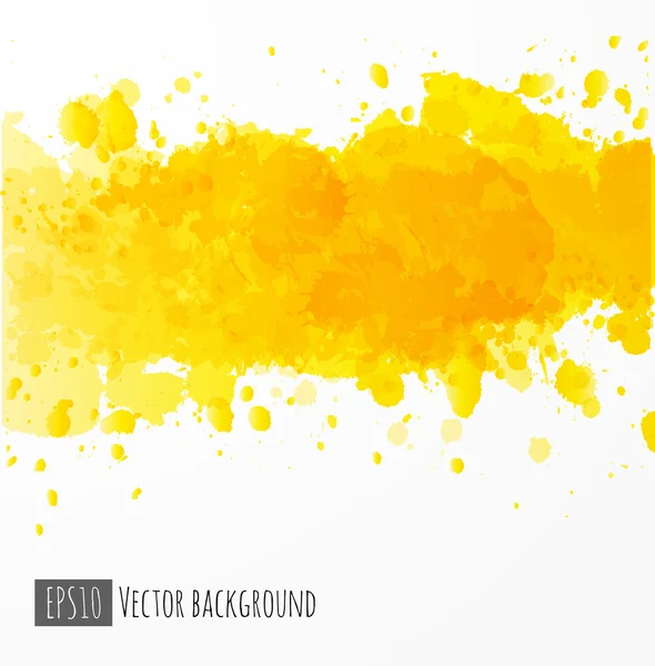 Background with big yellow splash — Stock Vector