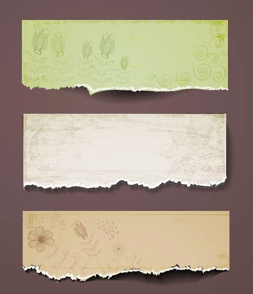 Conjunto de papel vintage . — Vector de stock