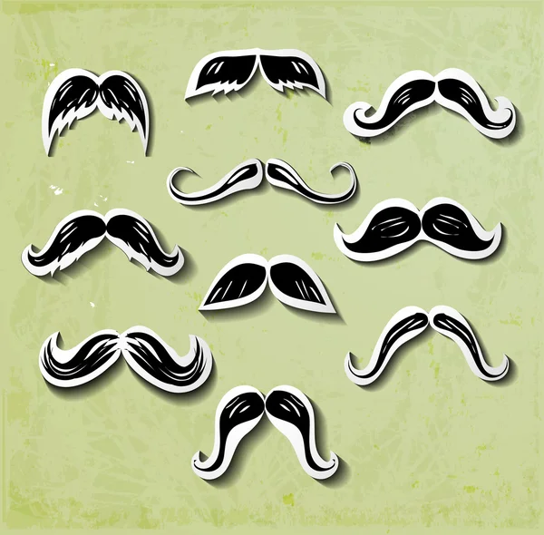 Vintage kağıt kesiği bıyıkları