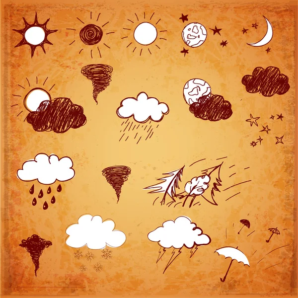Weather icons set. — Stock Vector