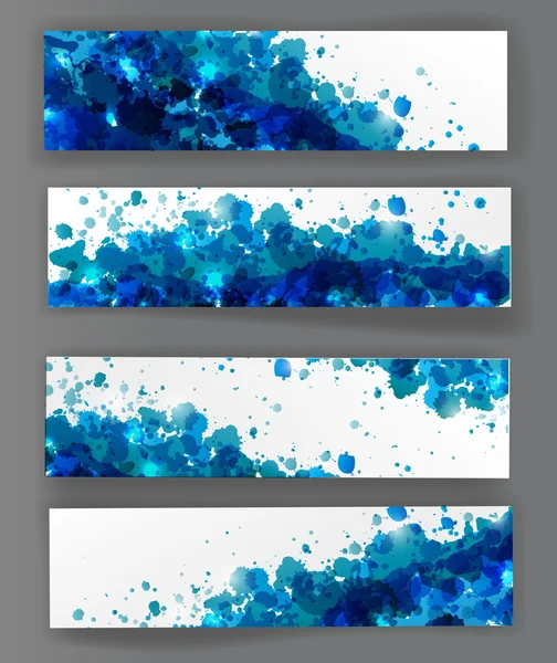Grunge blue banners with place for your text. — Stock Vector
