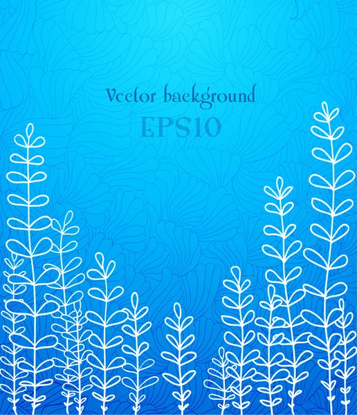 Blue floral background. — Stock Vector