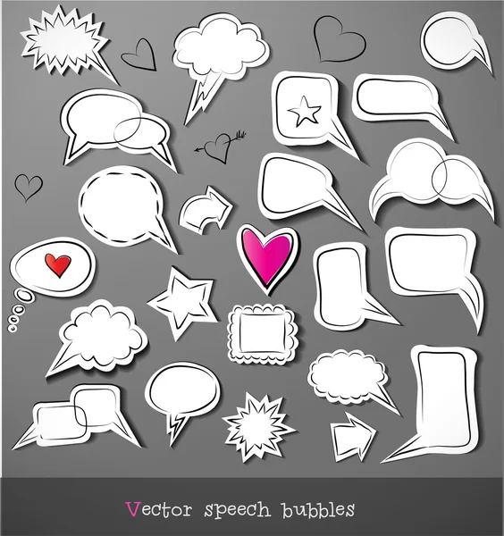 Set of speech and thought bubbles — Stock Vector