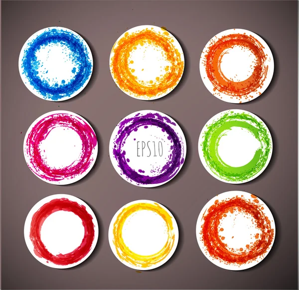 Set of grunge circles — Stock Vector