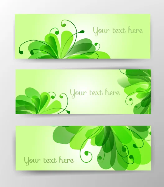 Set of abstract green backgrounds. — Stock Vector