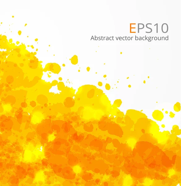 Big yellow splash on white background. — Stock Vector