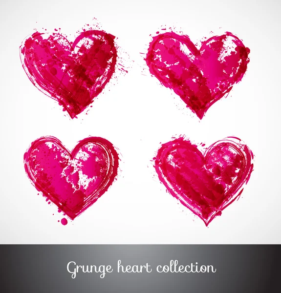 Set of vector sketch hearts — Stock Vector