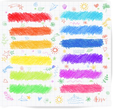 renkli doodle kroki afiş kümesi