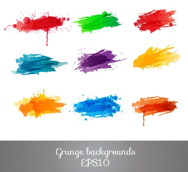 Set of bright grunge backgrounds — Stock Vector