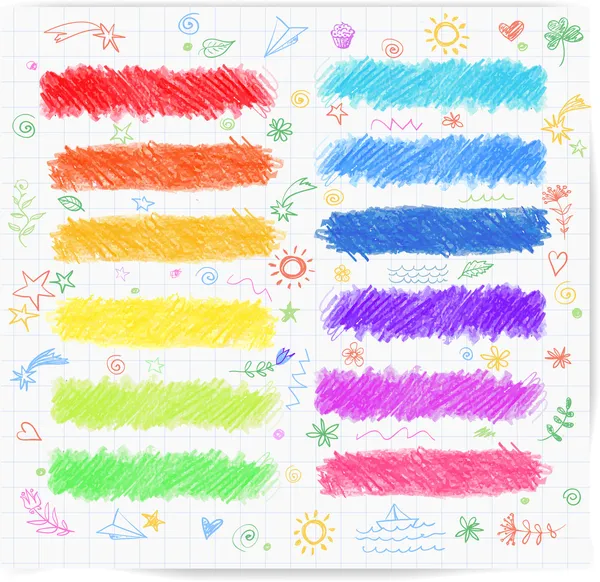 renkli doodle kroki afiş kümesi