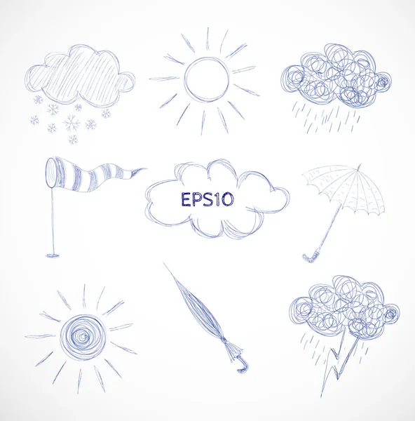 Weather icons set — Stock Vector