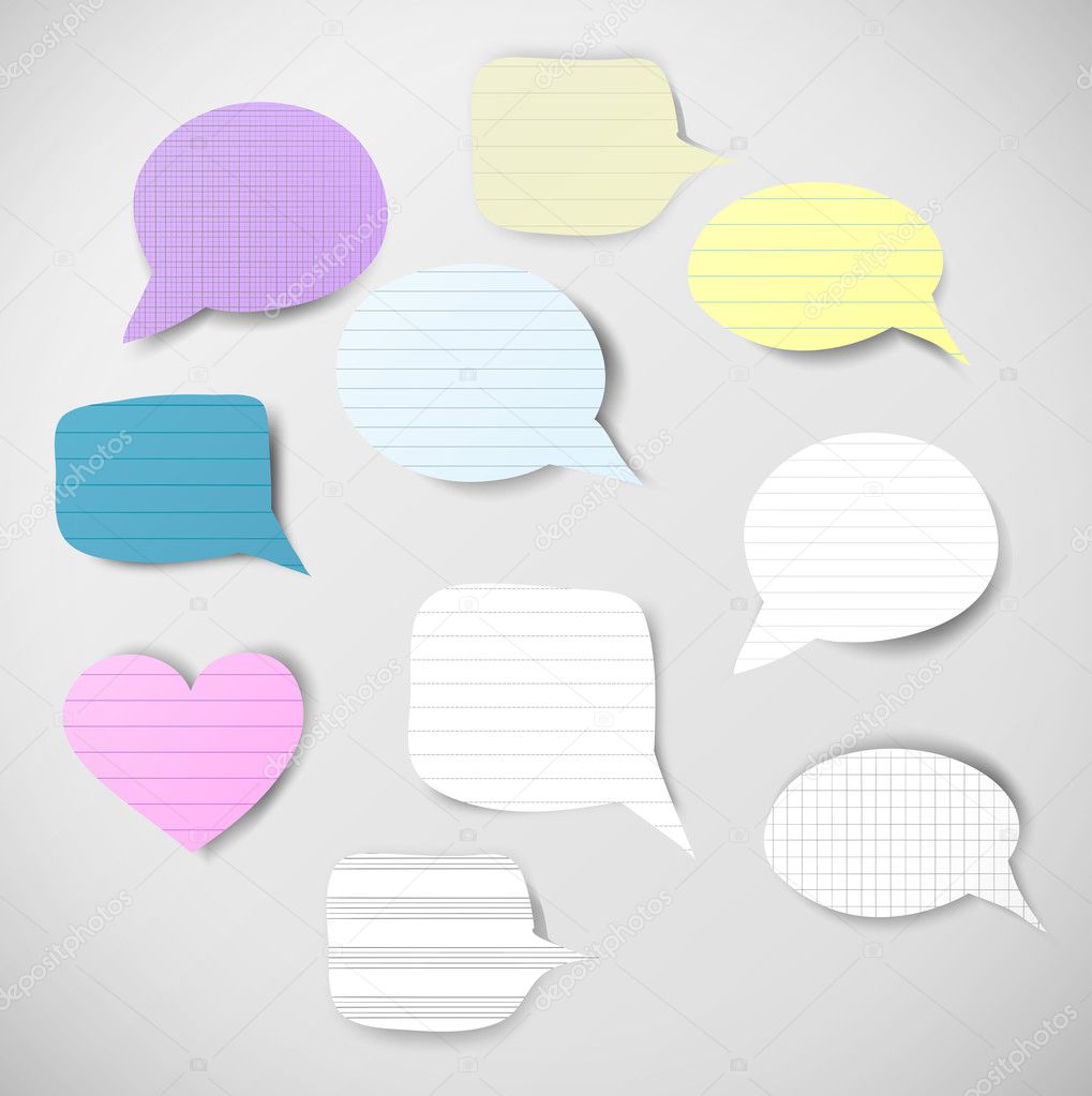 Color speech bubbles