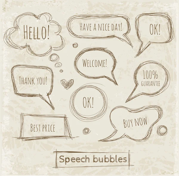 スピーチと思考の泡 — ストックベクタ
