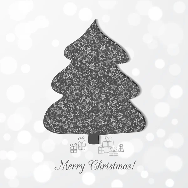 Blackboard Christmas tree — Stock Vector