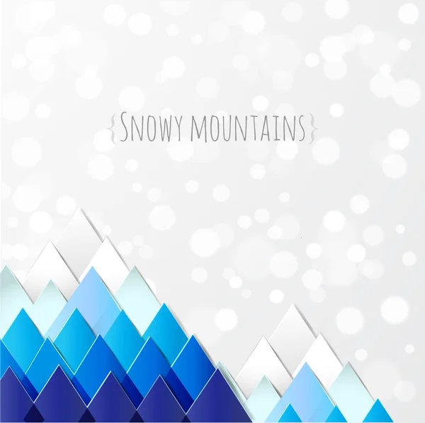 Montañas nevadas. — Vector de stock