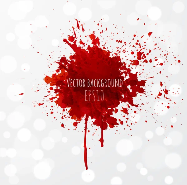 Fondo grunge con salpicadura de color rojo brillante . — Vector de stock