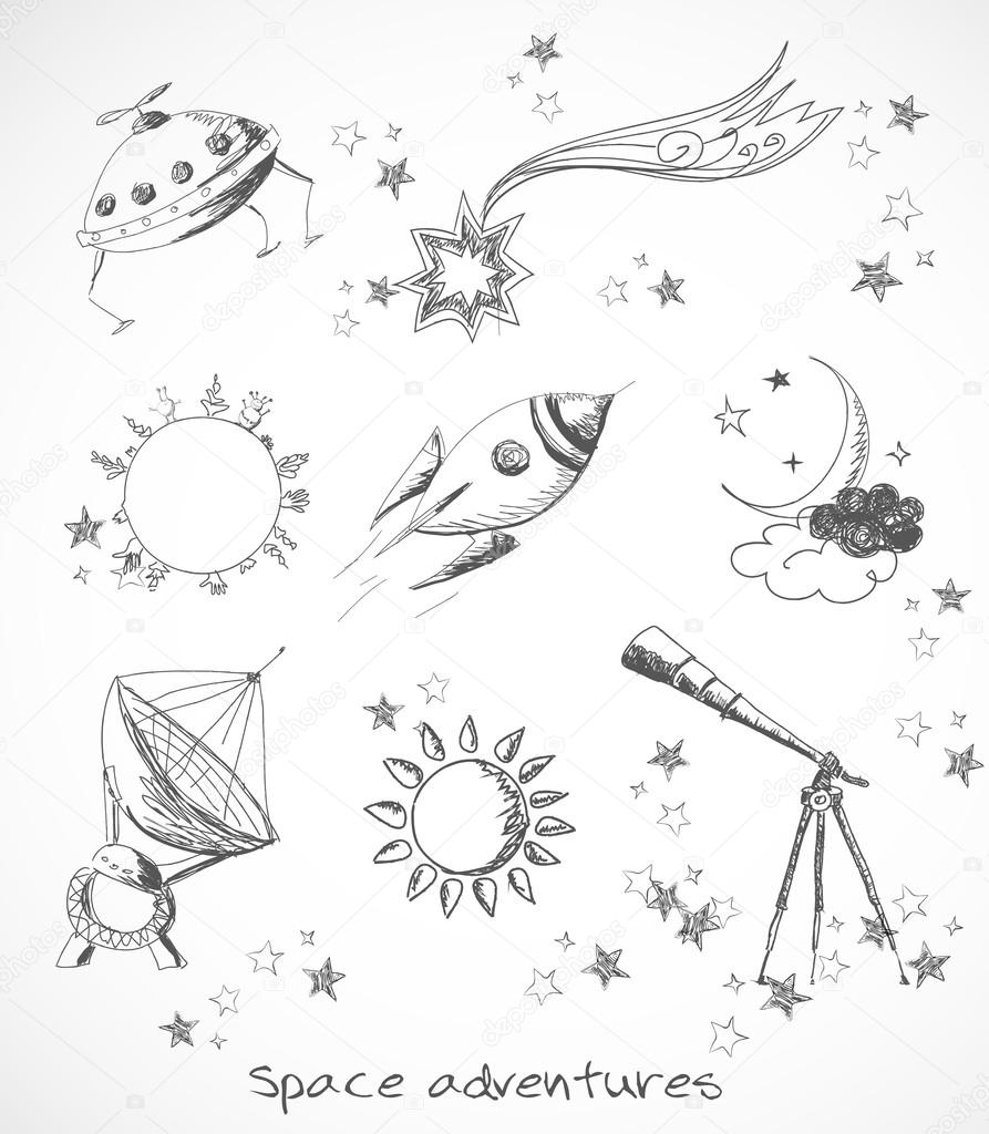 Sketches of space objects