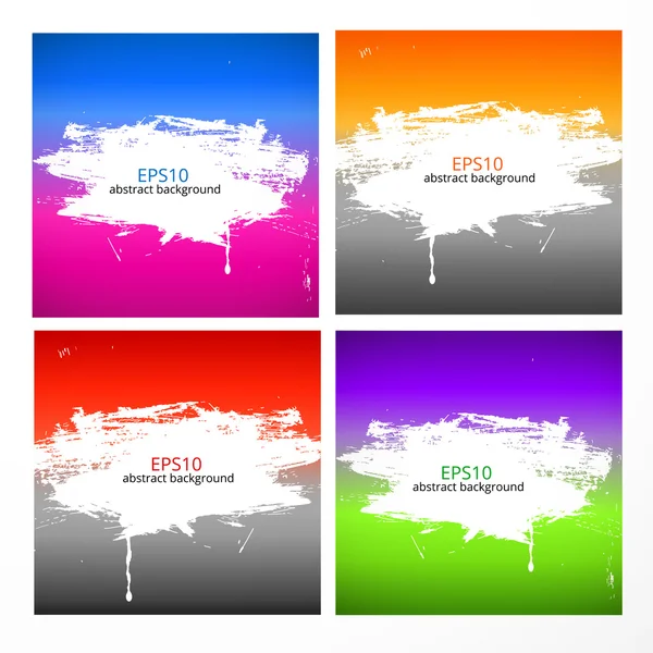 Set of bright grunge backgrounds. — Stock Vector