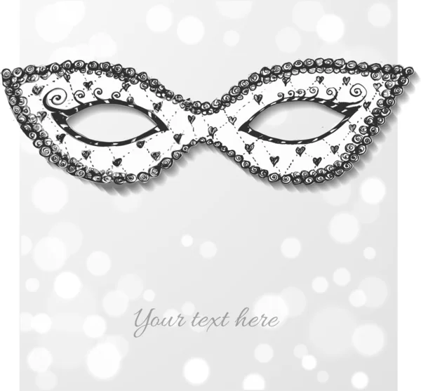 Gratulationskort med festliga venetiansk mask. — 图库矢量图片