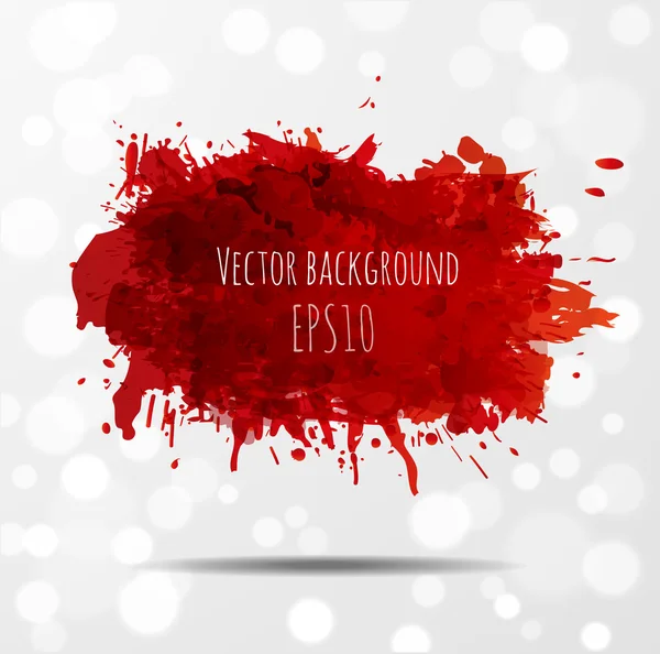 Grande respingo vermelho escuro — Vetor de Stock