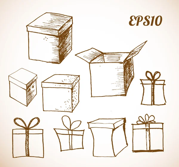 Cajas de regalo — Vector de stock