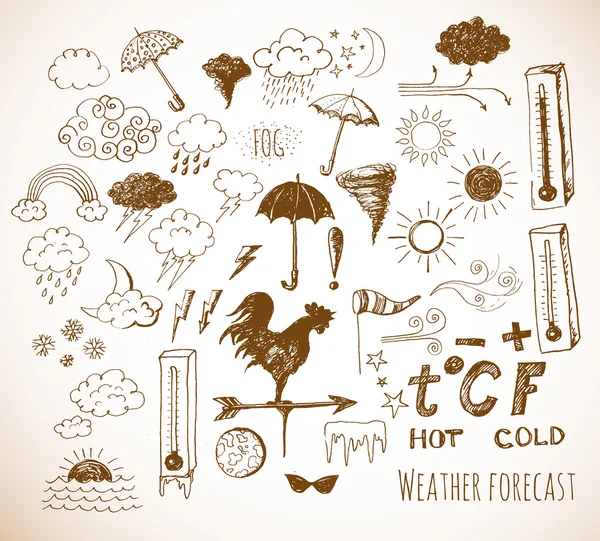 Weather symbols — Stock Vector