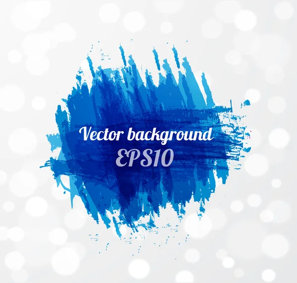 Grunge background with bright blue splash. — Stock Vector