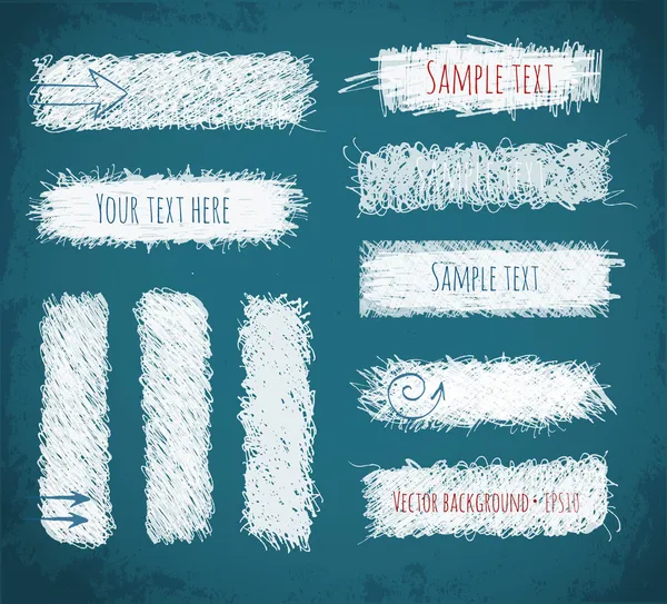 doodle çizilmiş tebeşir afiş kümesi