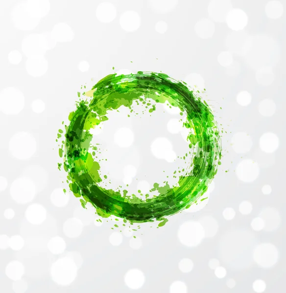 Bright green circle . — Stock Vector