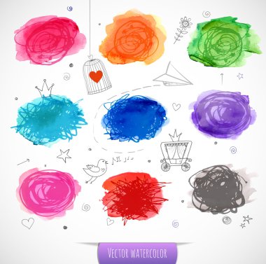Watercolor backgrounds. clipart