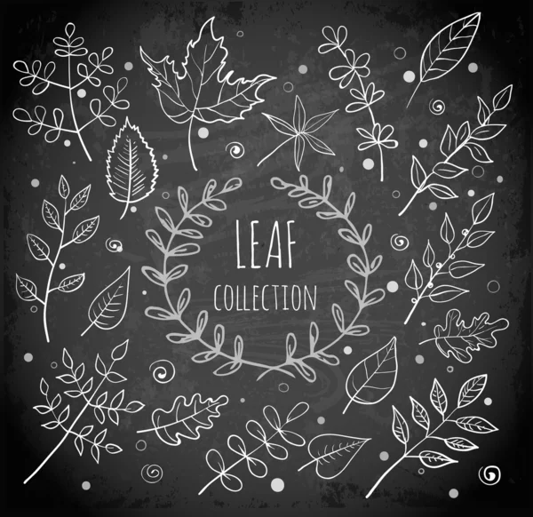 Карточка с листьями — стоковый вектор