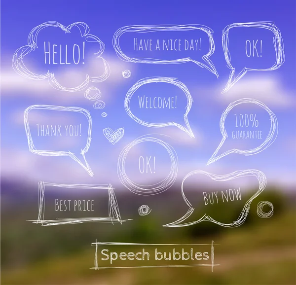 Speech bubbles set — Stock Vector