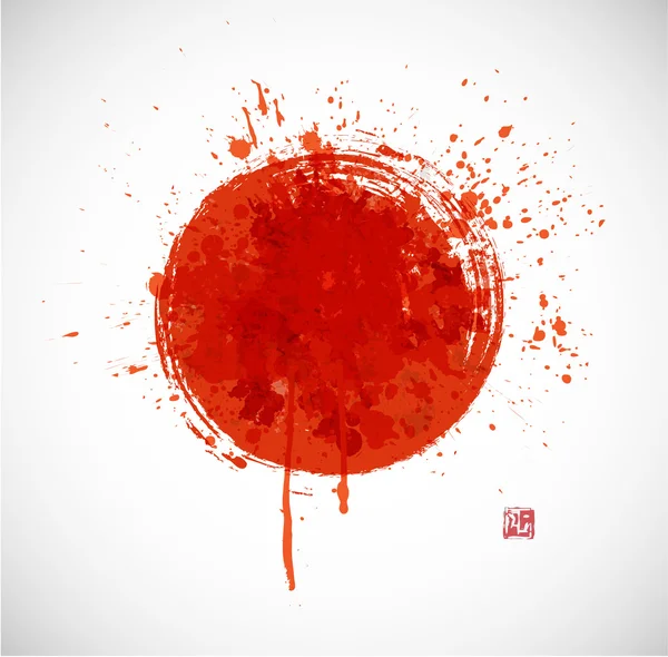 Éclaboussure rouge — Image vectorielle