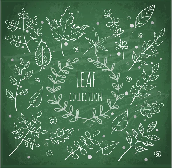 Card with lots of leaves — Stock Vector