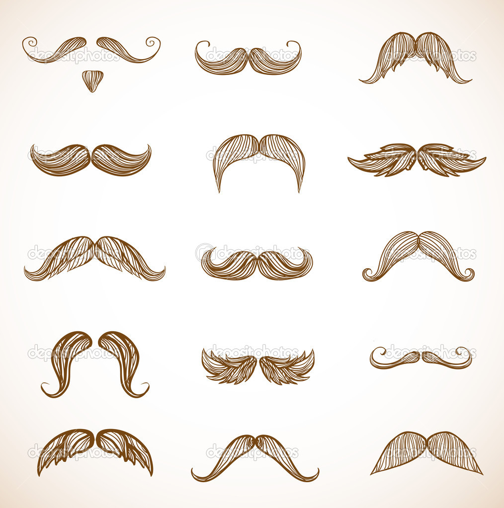 Hand-drawn moustaches