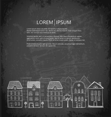 şehir manzarası ile kart