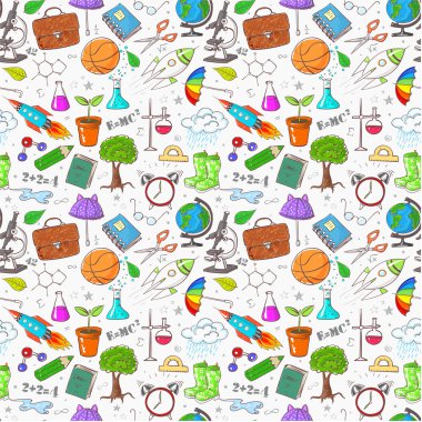 Back to school - seamless background clipart