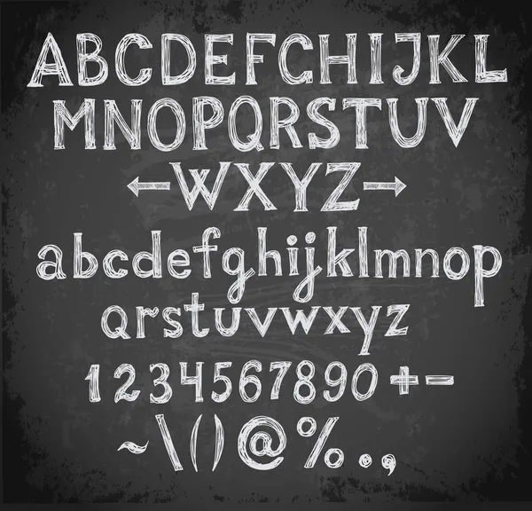 Font on blackboard — Stock Vector