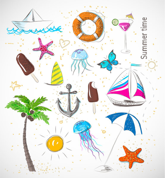 Летние объекты пляжа
