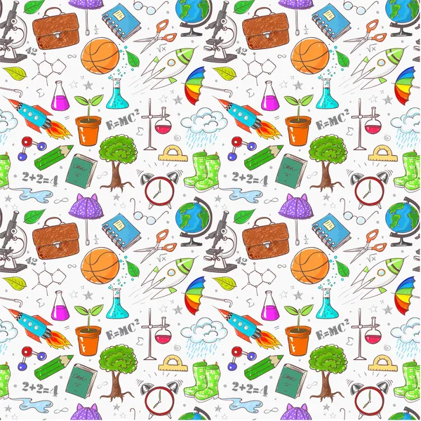 Back to school - seamless background — Stock Vector